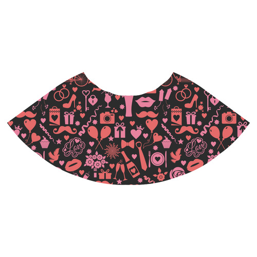 Pink Love Athena Women's Short Skirt (Model D15)