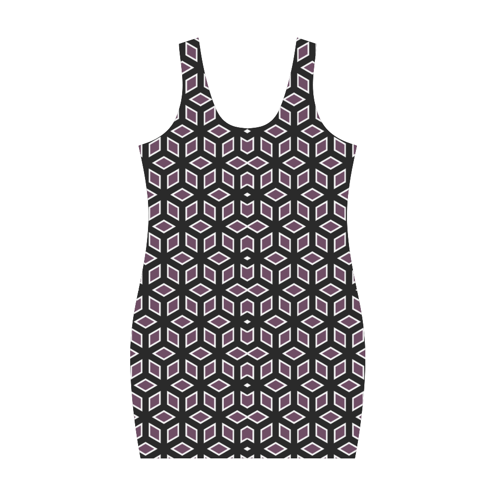 Purple Boxes Medea Vest Dress (Model D06)