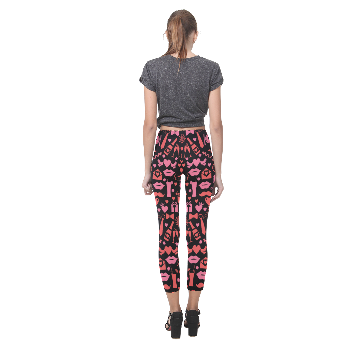 Pink Love Capri Legging (Model L02)