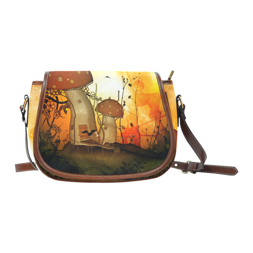 The mushroom house Saddle Bag/Small (Model 1649) Full Customization