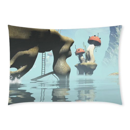 Fantasy seascape Custom Rectangle Pillow Case 20x30 (One Side)