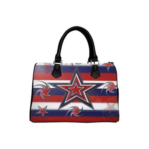 Tricolor Stars Stripes Boston Handbag (Model 1621)