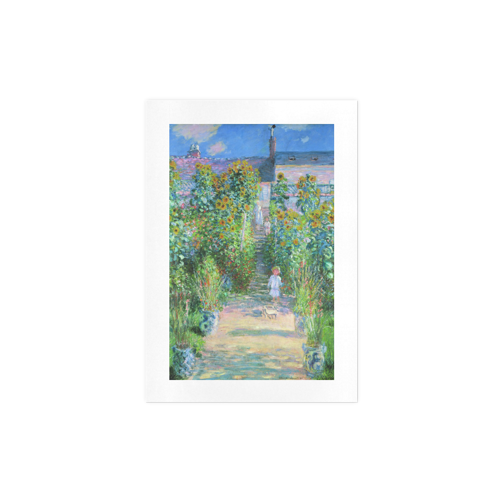 Claude Monet Artist's Garden at Vetheuil Art Print 7‘’x10‘’