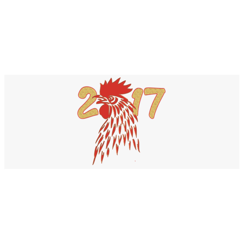 2017 gold Rooster Red White Mug(11OZ)