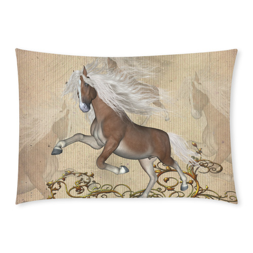 Wonderful wild horse Custom Rectangle Pillow Case 20x30 (One Side)