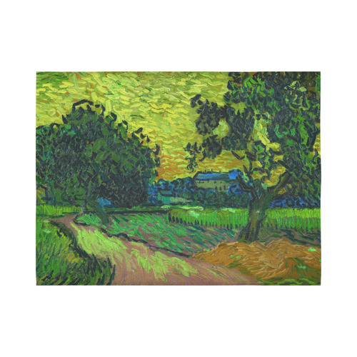 Vincent van Gogh Landscape at Twilight Cotton Linen Wall Tapestry 80"x 60"