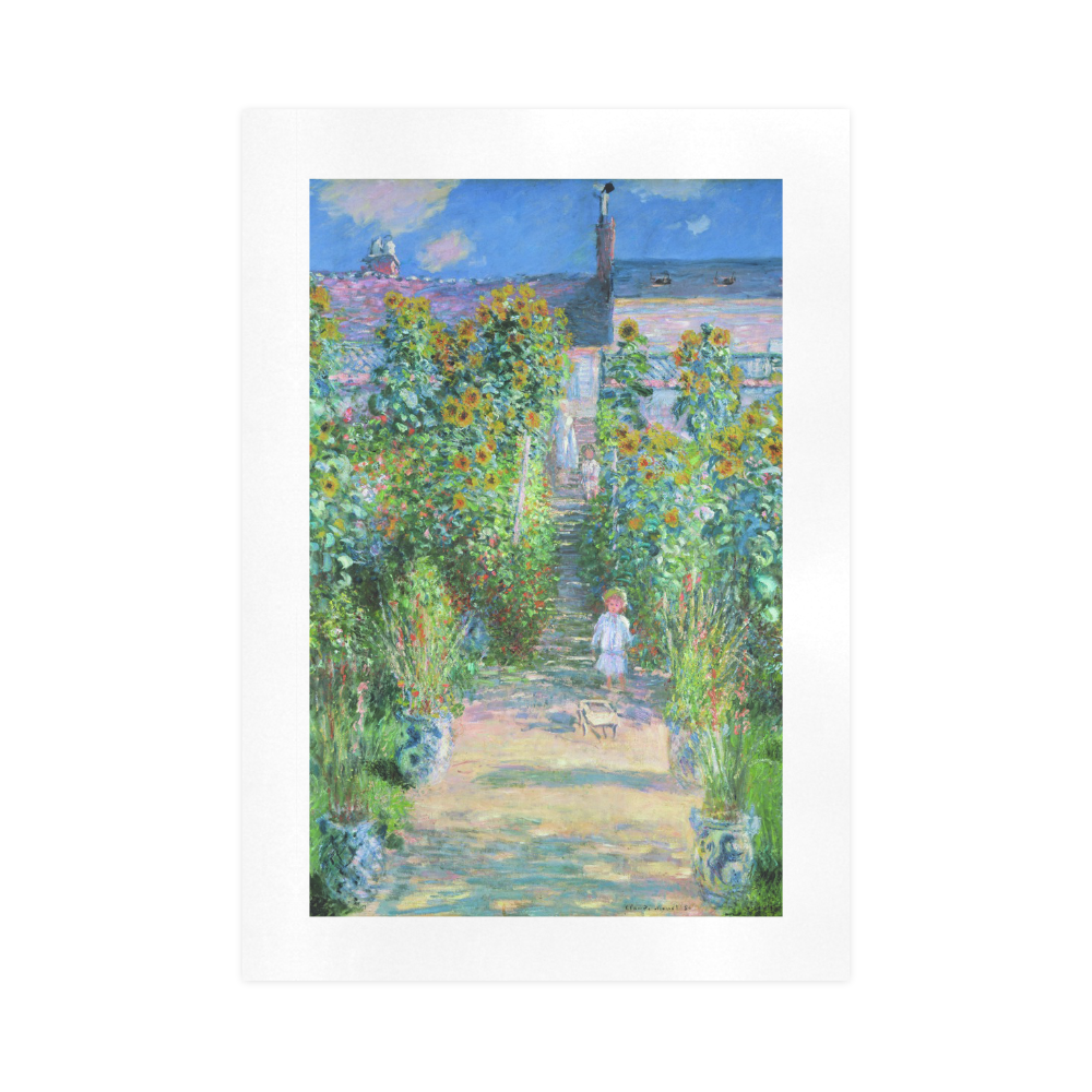 Claude Monet Artist's Garden at Vetheuil Art Print 16‘’x23‘’