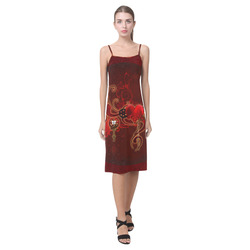 Wonderful steampunk design with heart Alcestis Slip Dress (Model D05)