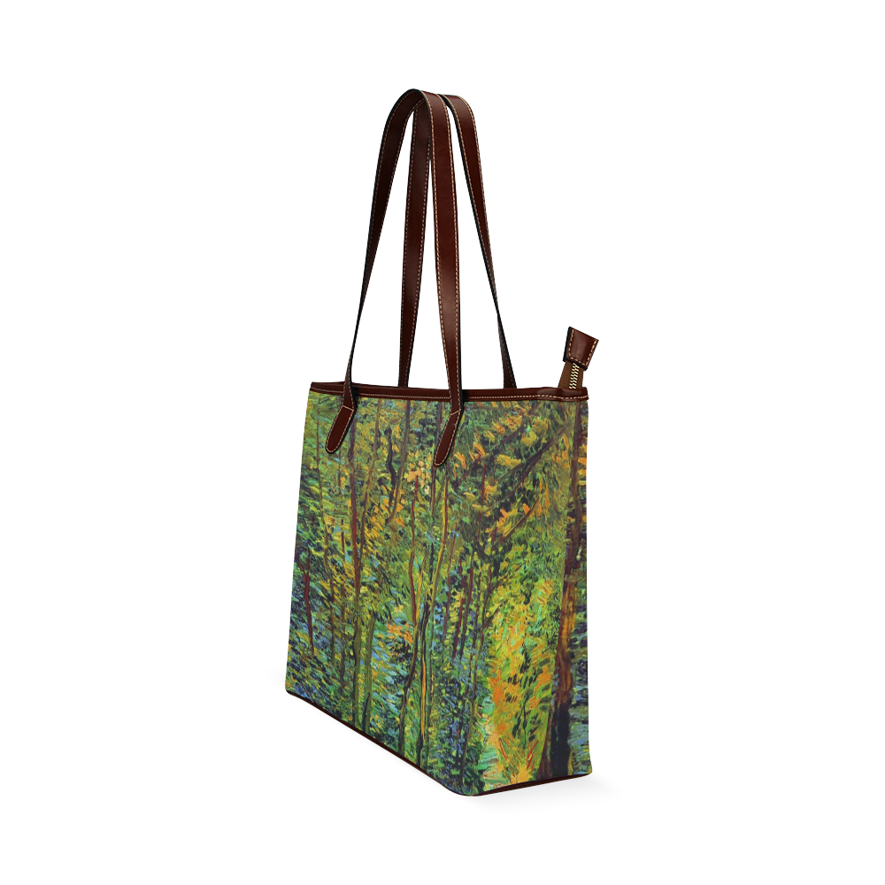 Vincent van Gogh Path in the Woods Shoulder Tote Bag (Model 1646)