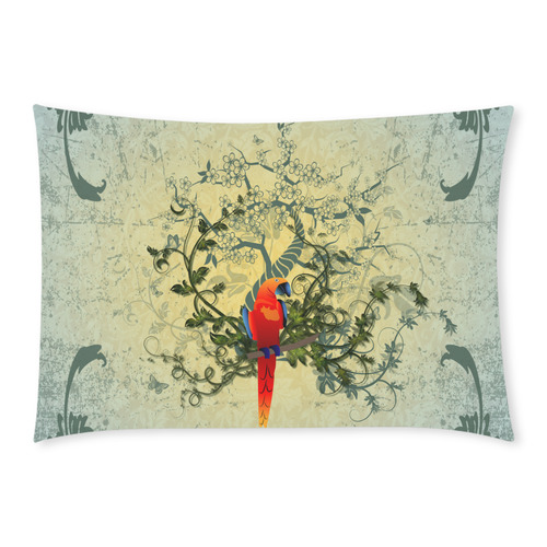 Cute parrot Custom Rectangle Pillow Case 20x30 (One Side)