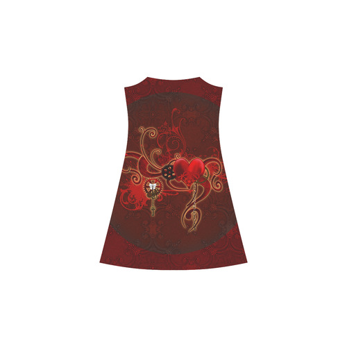 Wonderful steampunk design with heart Alcestis Slip Dress (Model D05)
