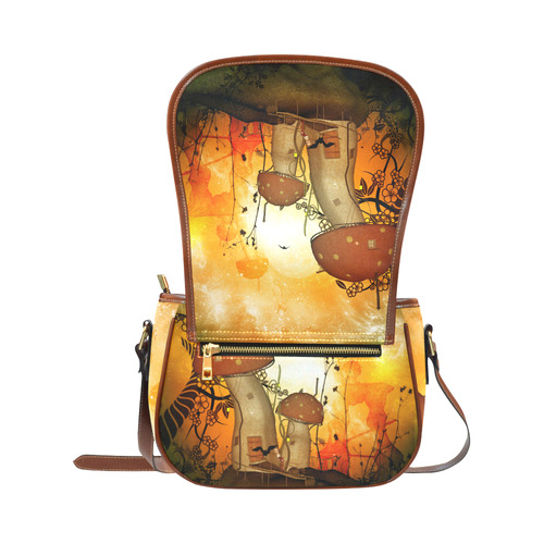 The mushroom house Saddle Bag/Small (Model 1649) Full Customization