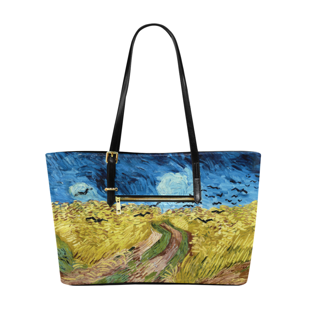 Vincent van Gogh Wheatfield with Crows Euramerican Tote Bag/Large (Model 1656)