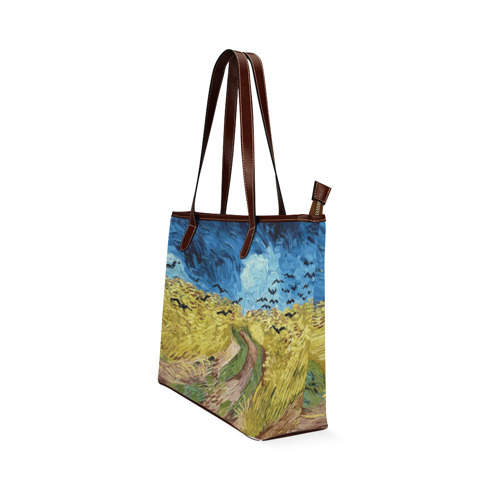 Vincent van Gogh Wheatfield with Crows Shoulder Tote Bag (Model 1646)