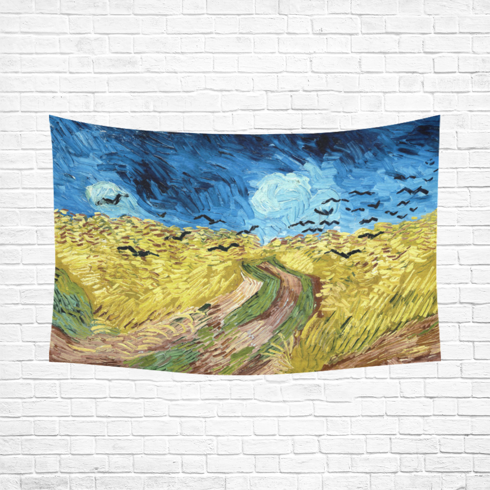 Vincent van Gogh Wheatfield with Crows Cotton Linen Wall Tapestry 90"x 60"