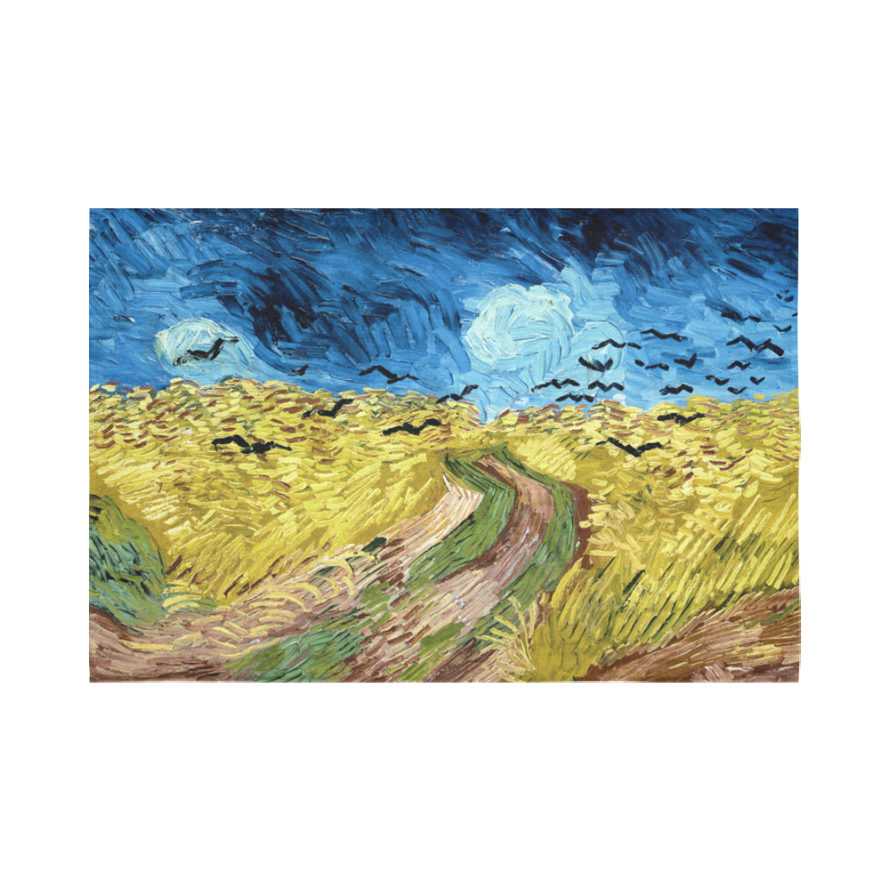 Vincent van Gogh Wheatfield with Crows Cotton Linen Wall Tapestry 90"x 60"