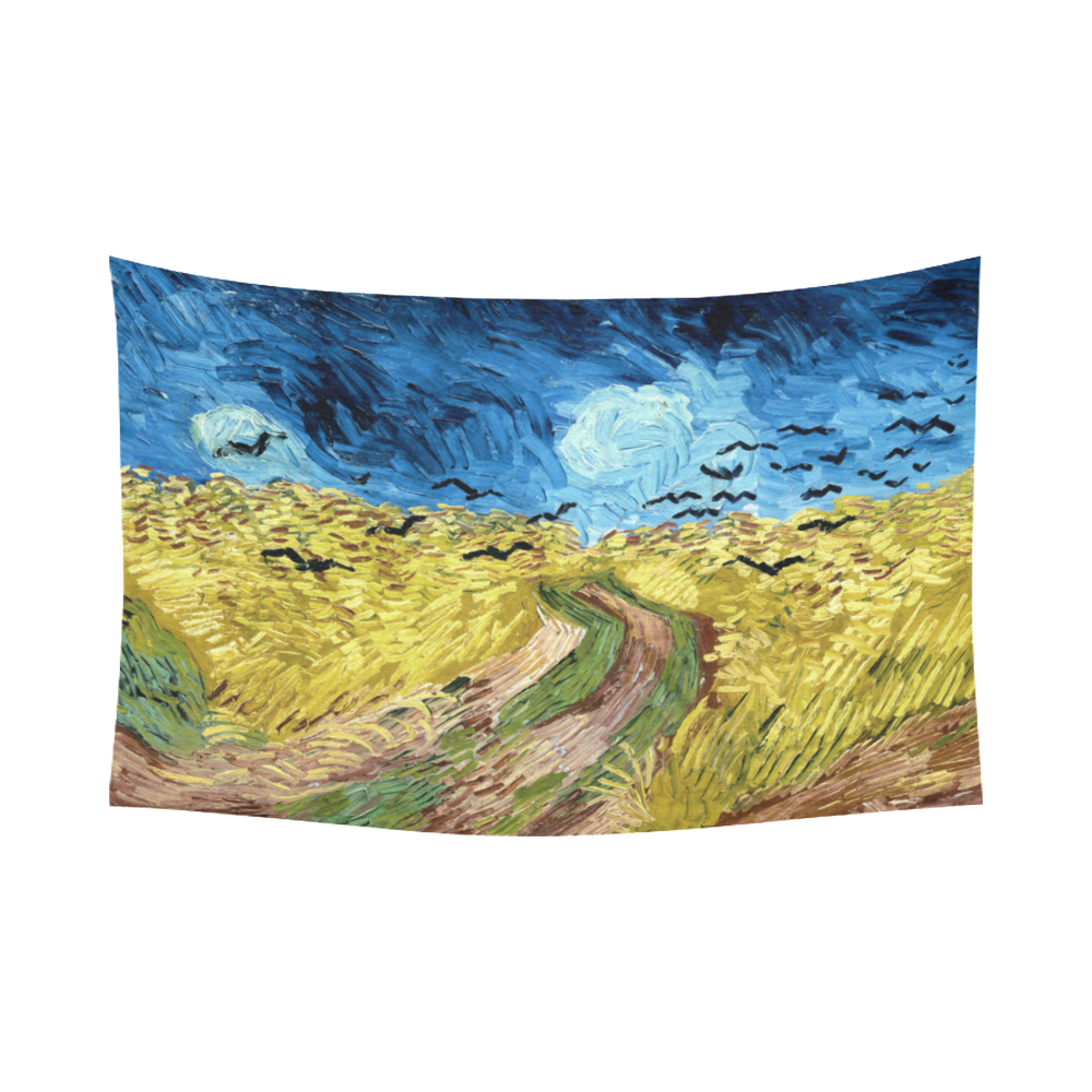 Vincent van Gogh Wheatfield with Crows Cotton Linen Wall Tapestry 90"x 60"