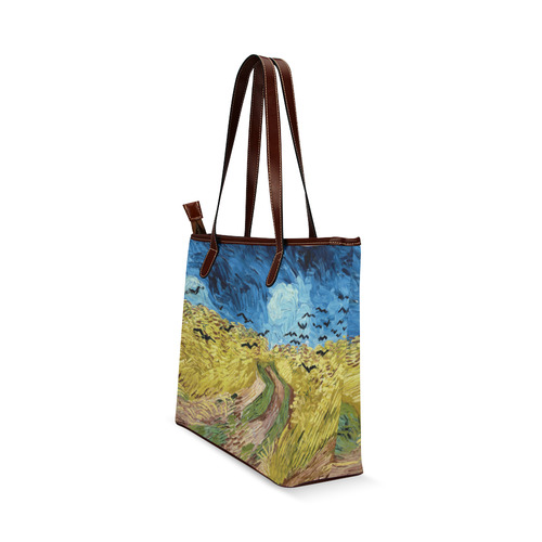 Vincent van Gogh Wheatfield with Crows Shoulder Tote Bag (Model 1646)