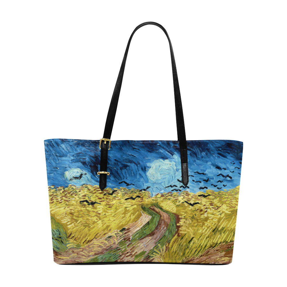 Vincent van Gogh Wheatfield with Crows Euramerican Tote Bag/Large (Model 1656)