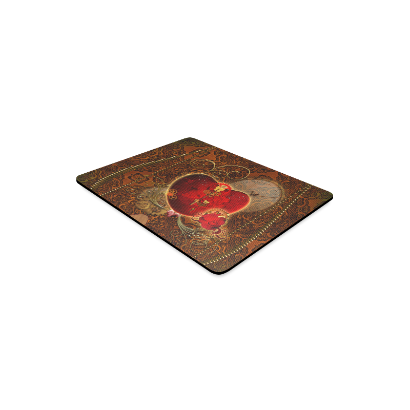 Steampunk, valentines heart with gears Rectangle Mousepad