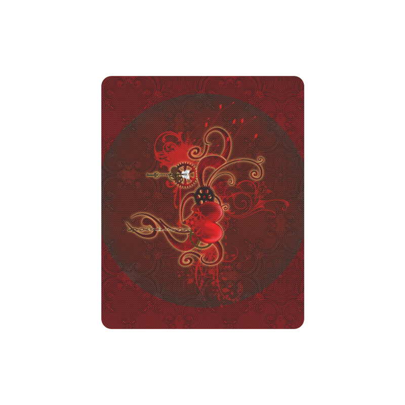 Wonderful steampunk design with heart Rectangle Mousepad