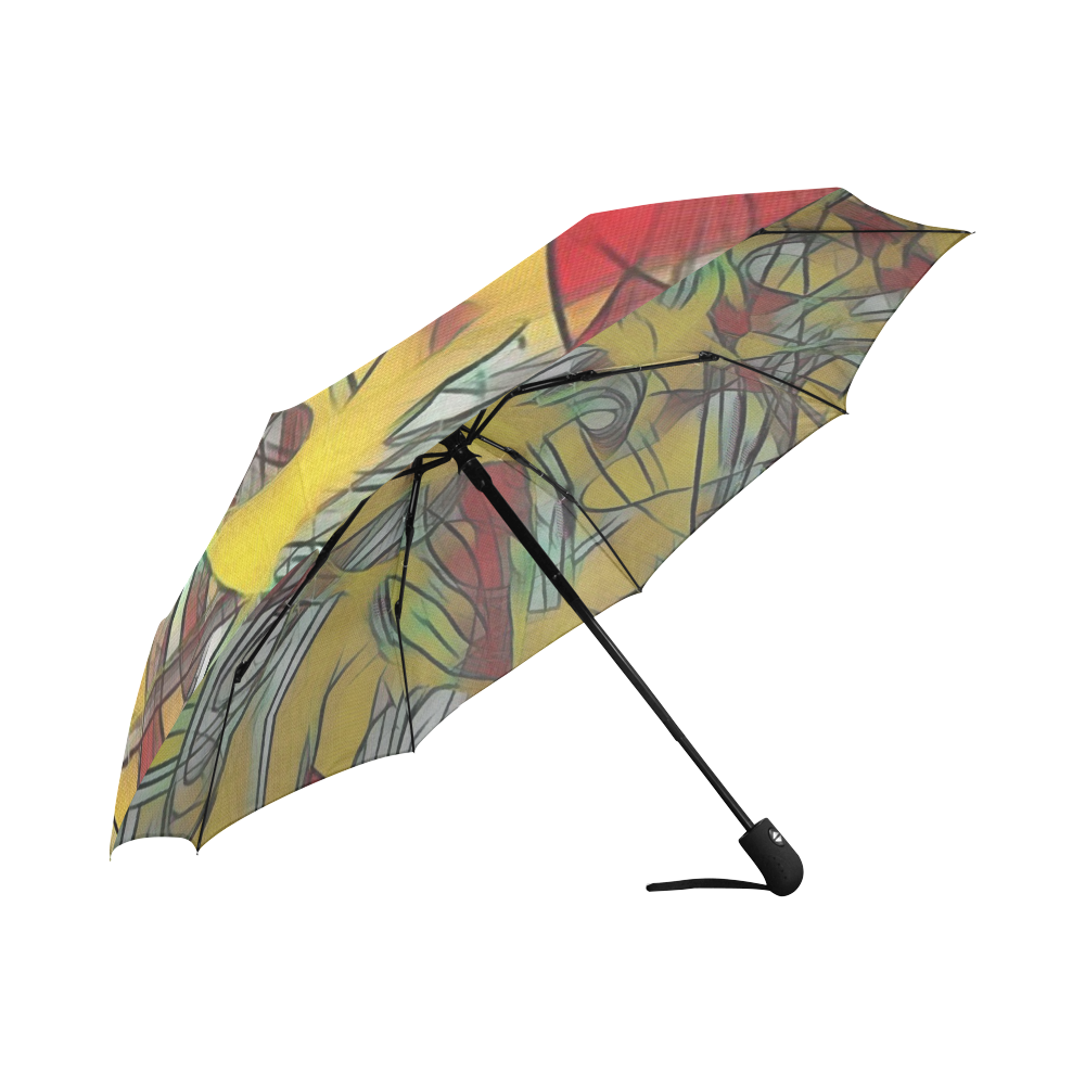 abstract joy 5 by JamColors Auto-Foldable Umbrella (Model U04)