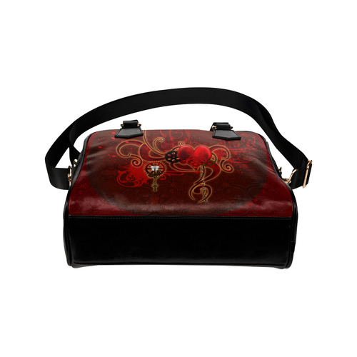 Wonderful steampunk design with heart Shoulder Handbag (Model 1634)