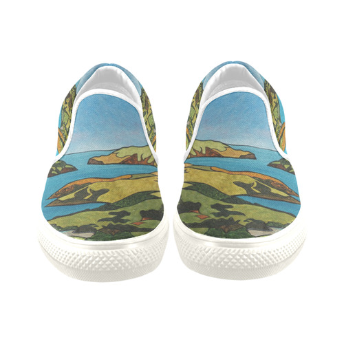 Akaroa Women's Unusual Slip-on Canvas Shoes (Model 019)