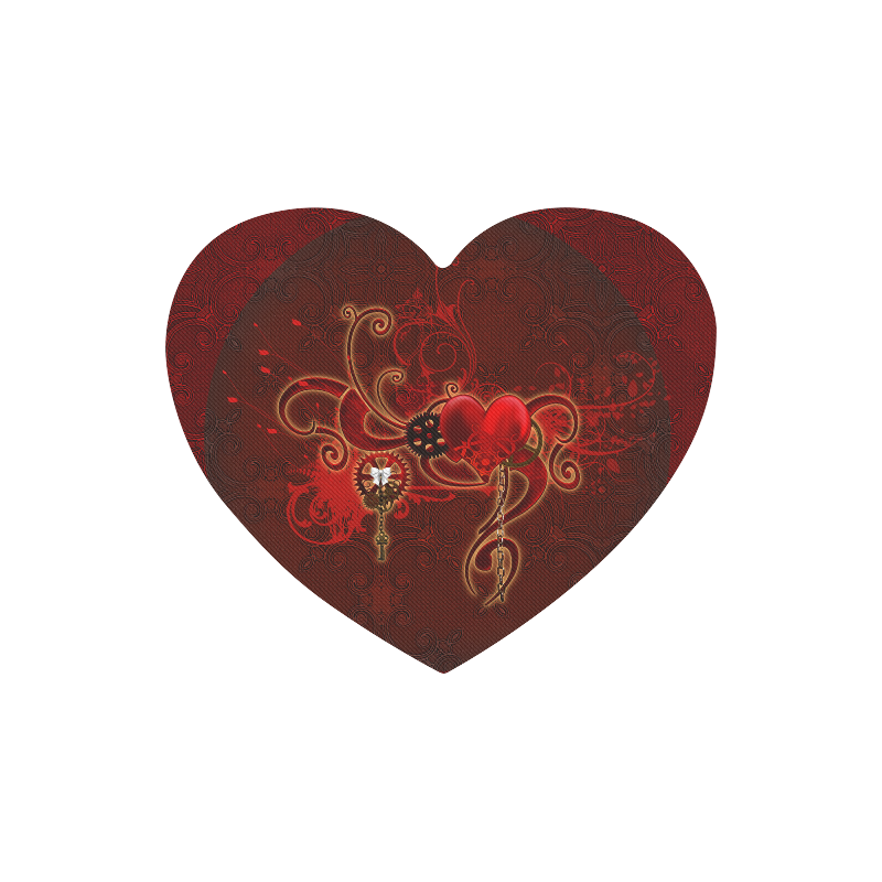 Wonderful steampunk design with heart Heart-shaped Mousepad