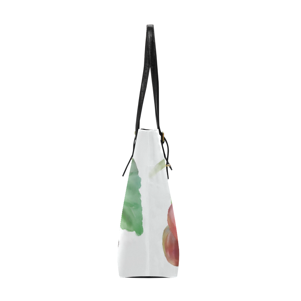 Sour Cherries, watercolor, fruit Euramerican Tote Bag/Small (Model 1655)