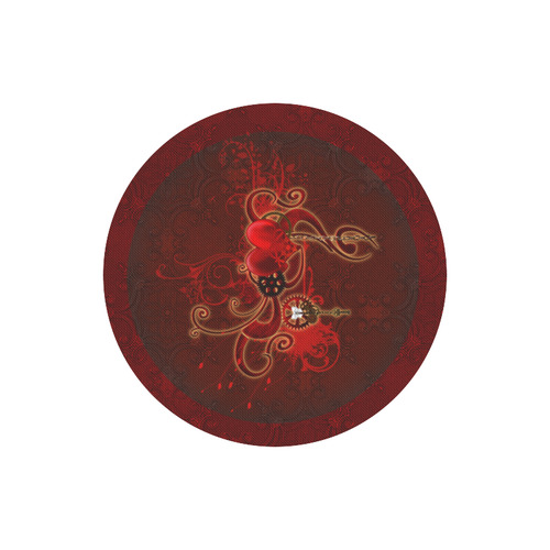 Wonderful steampunk design with heart Round Mousepad