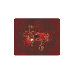 Wonderful steampunk design with heart Rectangle Mousepad