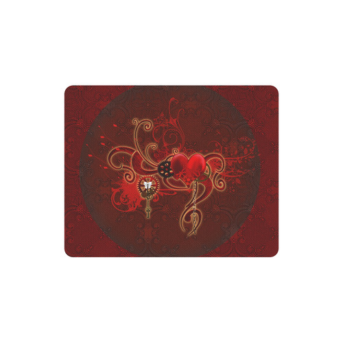 Wonderful steampunk design with heart Rectangle Mousepad