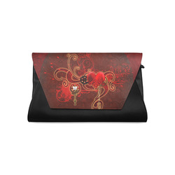 Wonderful steampunk design with heart Clutch Bag (Model 1630)