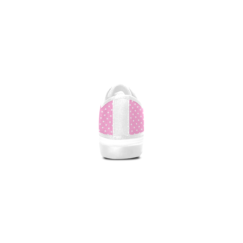 polkadots20160656 Women's Canvas Zipper Shoes/Large Size (Model 001)