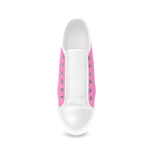 polkadots20160655 Women's Canvas Zipper Shoes/Large Size (Model 001)