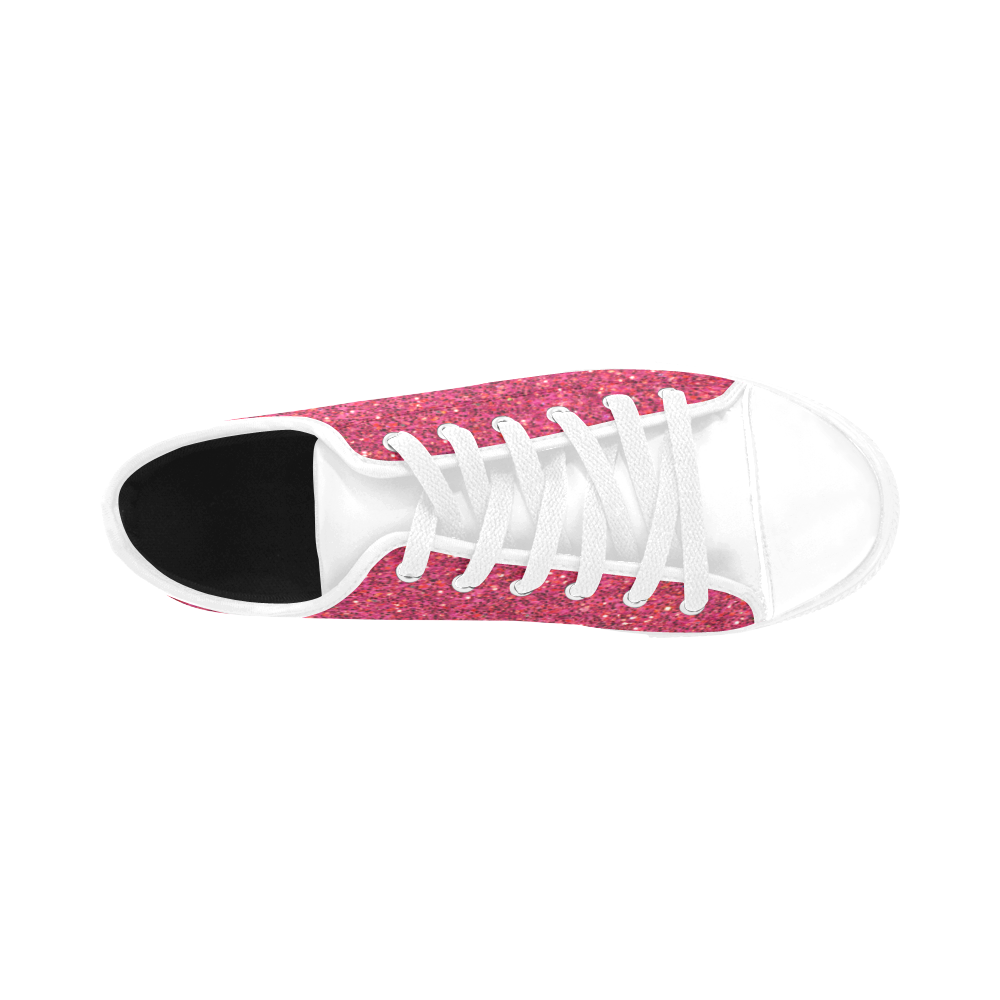 Pink Glitter Aquila Microfiber Leather Women's Shoes (Model 031)