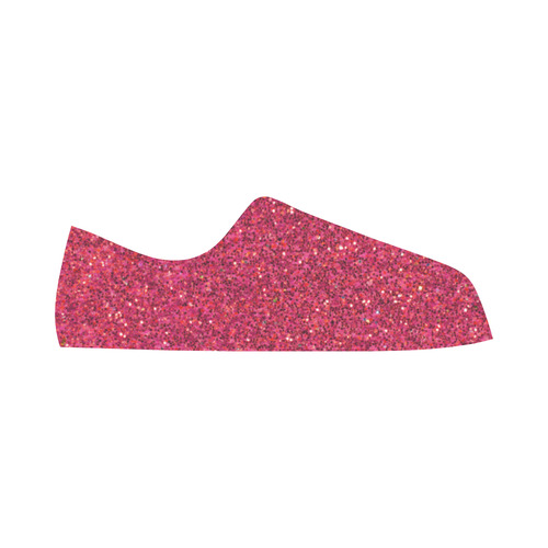 Pink Glitter Aquila Microfiber Leather Women's Shoes (Model 031)