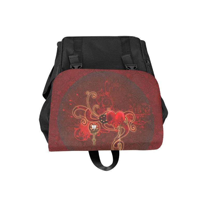 Wonderful steampunk design with heart Casual Shoulders Backpack (Model 1623)