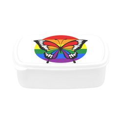 Dot Rainbow Flag Stripes Butterfly Silhouette Children's Lunch Box