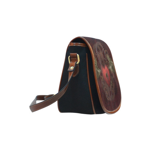 Fantastic Steampunk Heart Love Saddle Bag/Small (Model 1649)(Flap Customization)