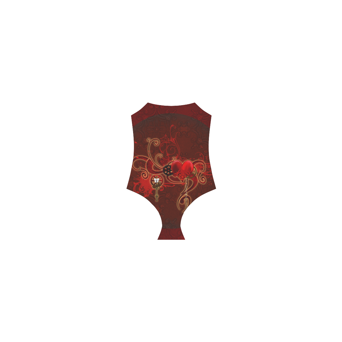 Wonderful steampunk design with heart Strap Swimsuit ( Model S05)