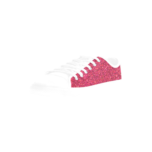 Pink Glitter Aquila Microfiber Leather Women's Shoes/Large Size (Model 031)