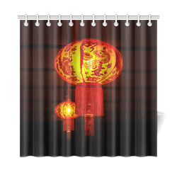Red Chinese Lanterns Home Decoration Shower Curtain 72"x72"