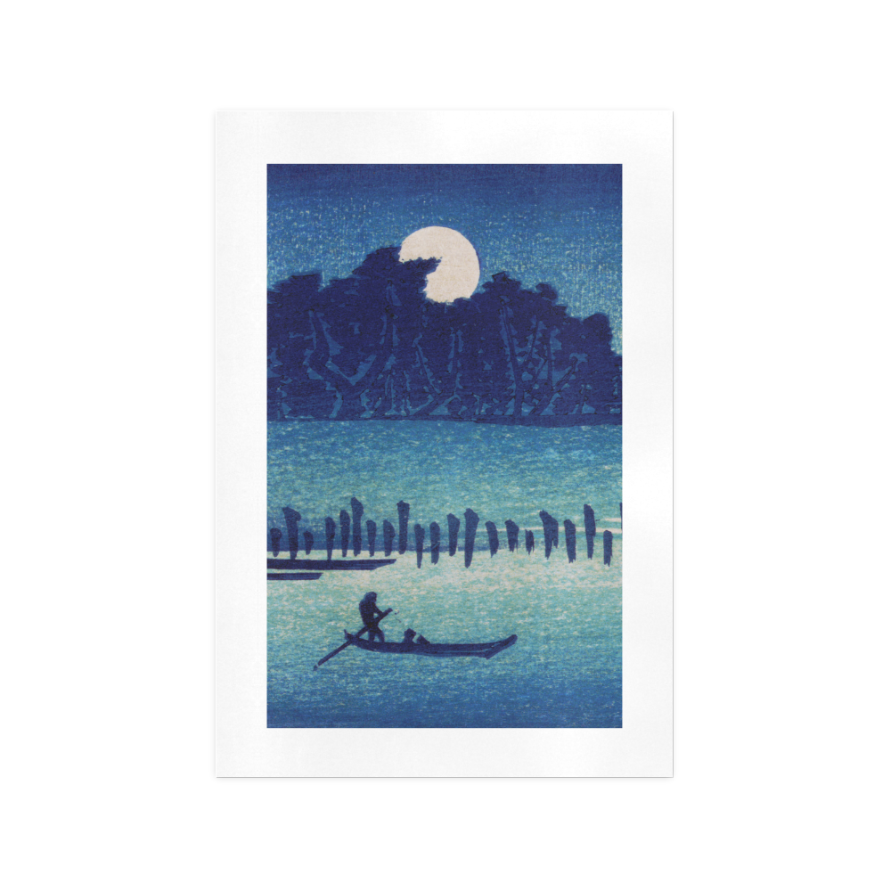 Hiroshige Moonlight Night Japanese Fine Art Art Print 13‘’x19‘’