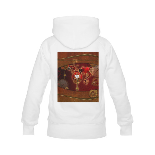 steampunk, hearts, clocks and gears Men's Classic Hoodie (Remake) (Model H10)