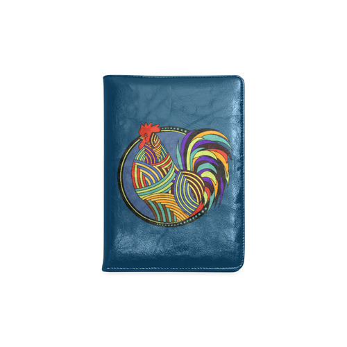 Geometric Art Colorful Rooster Button Custom NoteBook A5