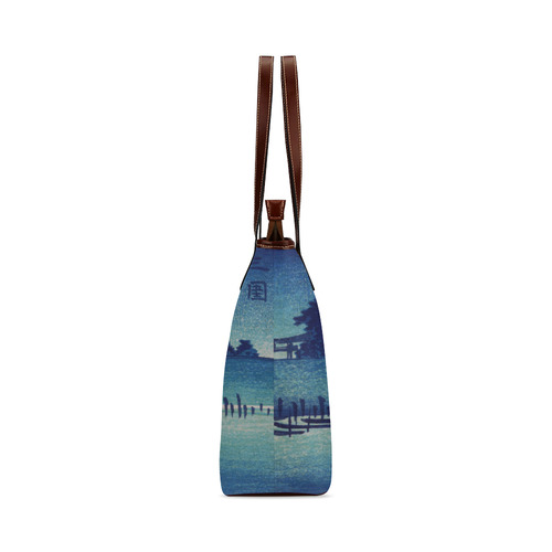 Hiroshige Moonlight Night Japanese Fine Nature Shoulder Tote Bag (Model 1646)