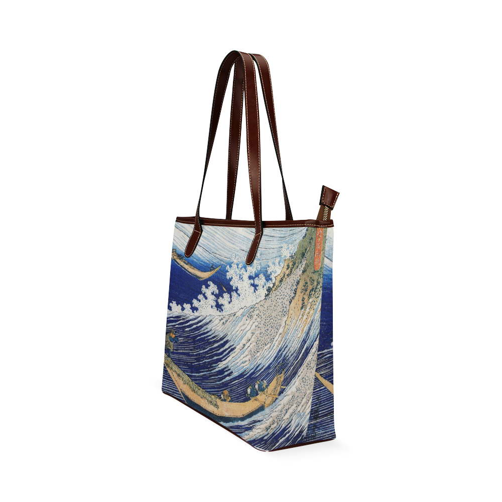 Hokusai Ocean Waves Japanese Fine Ukiyo-e Shoulder Tote Bag (Model 1646)