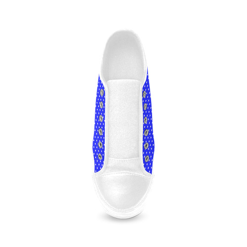 polkadots20160653 Women's Canvas Zipper Shoes/Large Size (Model 001)